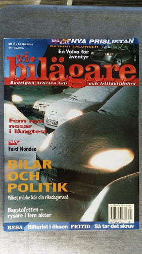 Vi bilägare nr 1 2001: Ford Mondeo 2,0, NIssan Almera Tino, beg Volvo 480 ES