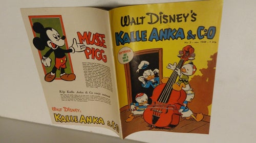 Walt Disney's Kalle Anka C:o 1948 nr 3. Nytryck. Fine plus