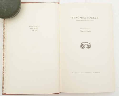 Berömda böcker : bokhistoriska uppsatser. [Första samlingen] / Nyman, Thure, 189
