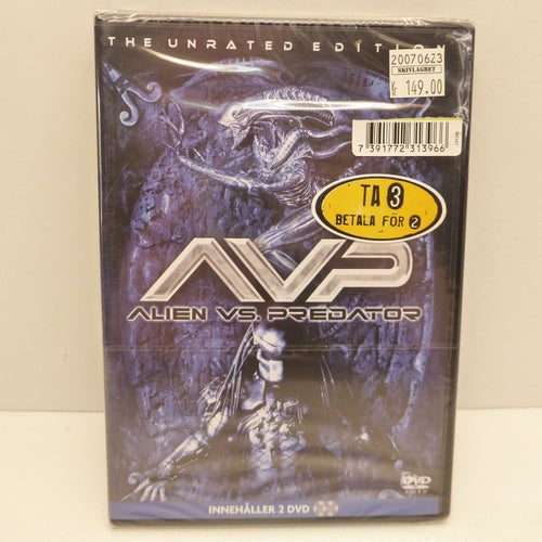 AVP Alien vs Predator - Region 2, DVD-film, Svensk text, Inplastad