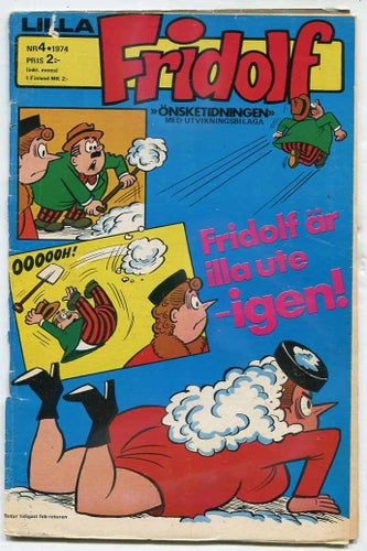 Lilla Fridolf 1974 nr 4 Familjen Flax , Knasen Tjalle Tvärv