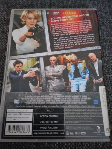 RED (DVD) med Bruce Willis, Morgan Freeman, John Malkovich, Helen Mirren