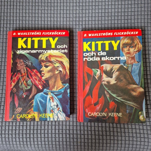 "Kitty och zigenarmysteriet & "Kitty och de röda skorna" av Carolyn Keene