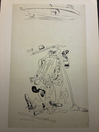 Salvador Dali! ! Litografiskt tryck från 1967 i riktigt fint skick!