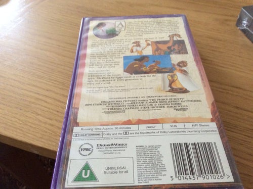 THE PRINCE OF EGYPT VHS inplastad kassett OBS EJ SVENSK