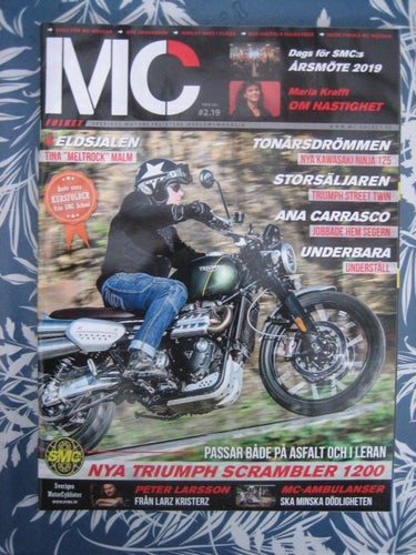 MC Folket  Nr:2-2019 (Kawasaki Ninja 125, Triumph Street Twin & Scrambler 1200)