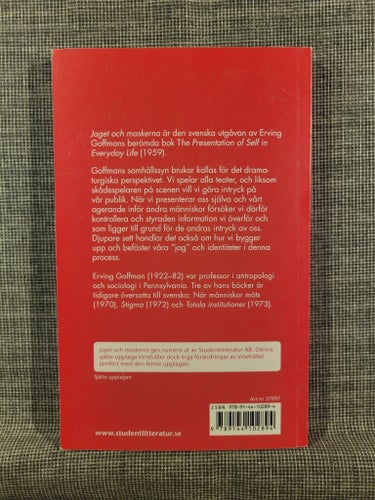 JAGET OCH MASKERNA av Erving Goffman, 1959