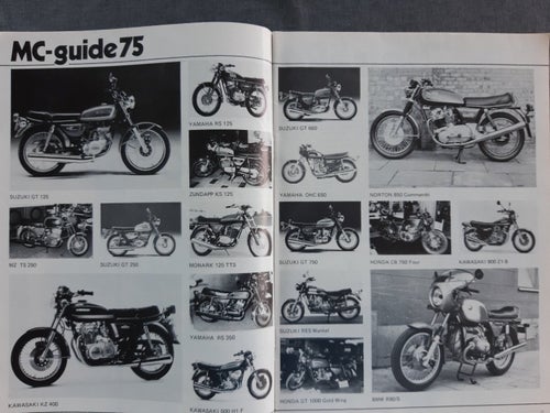 Allt om MC nr 4 1975: Yamaha RS 125, Arctic Cat Panther 250, MC-guide