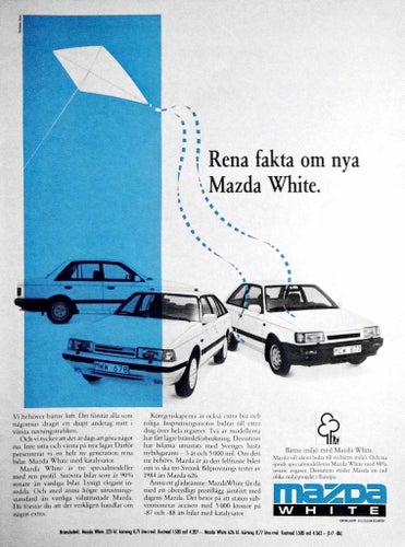 MAZDA WHITE, REKLAMANNONS 1987