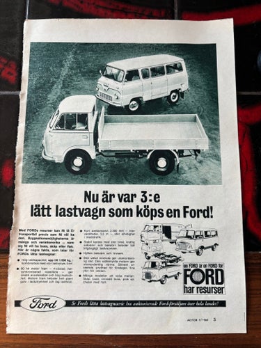 Ford lastbil buss från 1965 reklam annons