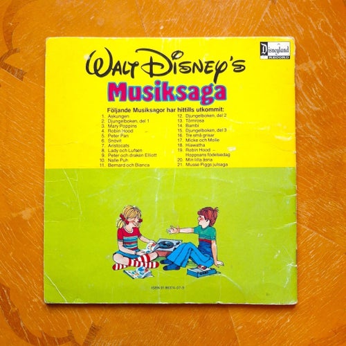 Walt Disney's musiksaga Musse Piggs Julsaga - endast bok - 1983