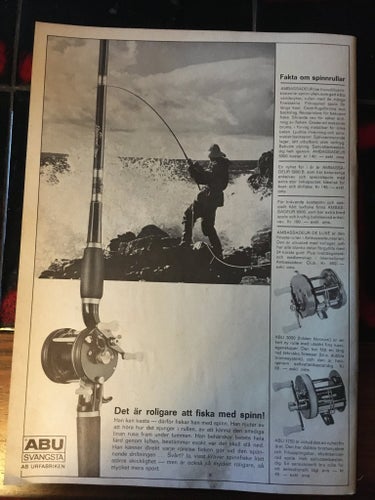 ABU Ambassadeur Spinnrulle och Spö 1964 annons