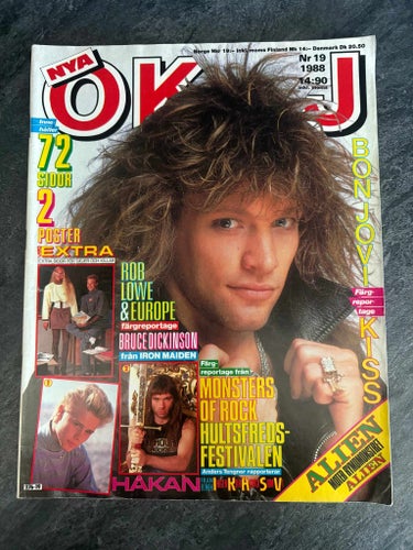 Tidningen OKEJ ! Nr 19 - 1988 , MED POSTERS !