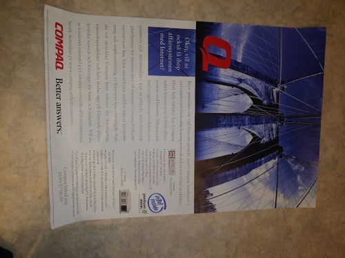 Affisch q intel inside compaq pentium xeon plansch vintage retro gammal