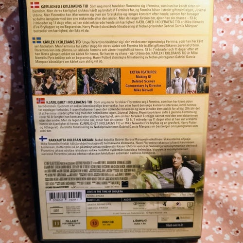 NÄRA TOPPSKICK, Love in the time of cholera, Kärlek i kolerans tid - DVD