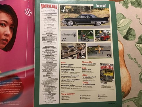 NOSTALGIA NR 2 2021 ROBOTBÅT YSTAD,BMW R90,OPEL REKORD,CADILLAC,OLDSMOBILE,