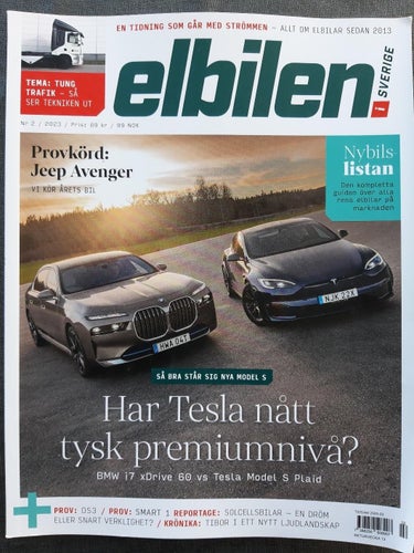 Elbilen 2 2023: Jeep Avenger, Smart #1 Brabus, DS 3 E-Tense, BMW i7, Tesla S