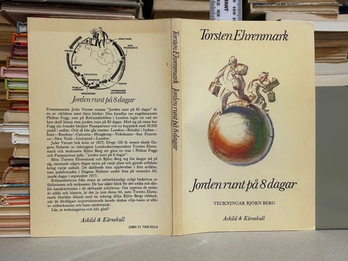 Jorden runt på 8 dagar av Torsten Ehrenmark. Bok. Very Good plus