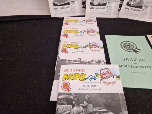 Mini Club Sweden Samling Tidningar och Dokument