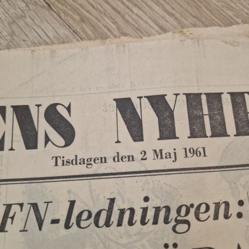 Dagens Nyheter Tidning 1961