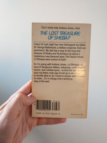 Book: Indiana Jones and the lost treasure of Sheba