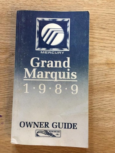 1989 Mercury Grand Marquis Owner Guide