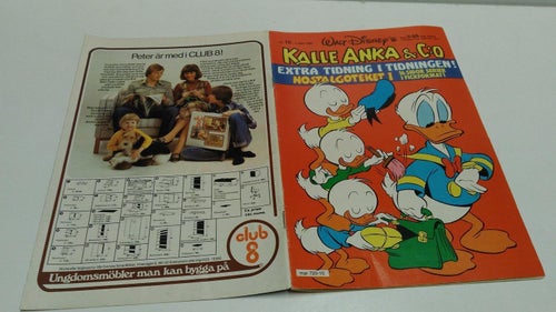 Kalle Anka 1980 nr 10 + samlarbild + olöst korsord på fliken. Fine