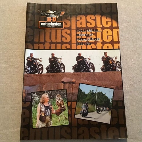 HD ENTUSIASTEN NR 4 2002 HARLEY DAVIDSON, HERRFALLET,SKOTTVÅNGS,BERGSLAGSTRÄFFEN