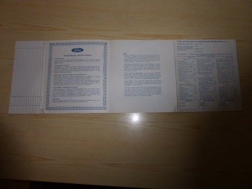 Oanvänd Ford traktor original service papper på finska sällsynt