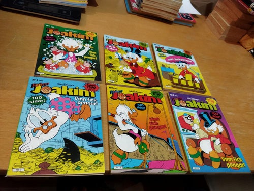 Walt Disneys Joakim 1988 nr 1, 2, 3, 4, 5, 6 Komplett årgång. Very Fine plus