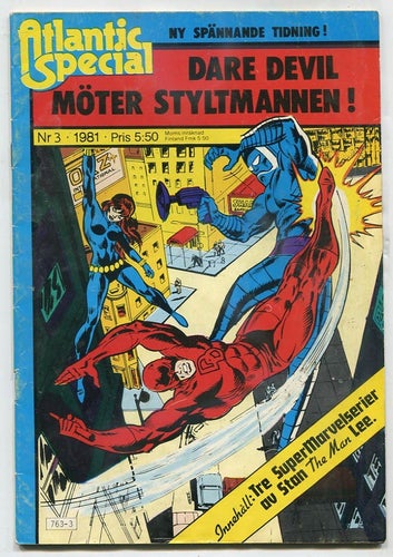 Atlantic Special 1981 Nr 3: Daredevil möter styltmann Marvel