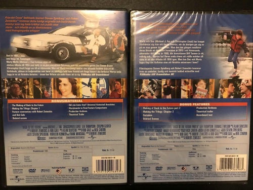 Back to the Future / Tillbaka till Framtiden 1+2 - DVD (Nyskick!+Beg) M. J Fox
