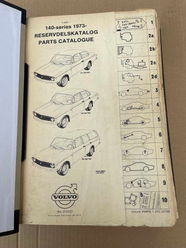 VOLVO Reservdelskatalog / Parts Catalogue 142 144 145 1973 - 1974