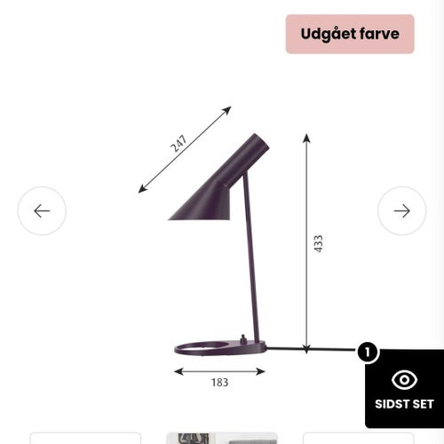 Louis Poulsen AJ Mini Bordlampe - Aubergine