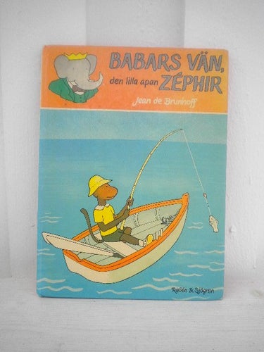 Babars vän den lilla apan Zéphir Jean de Brunhoff Rabén och Sjögren barnbok 1963