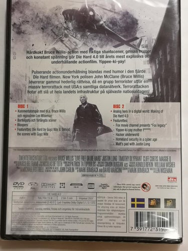 DVD Die Hard 4.0 Yippee Ki Yay Edition Bruce Willis INPLASTAD
