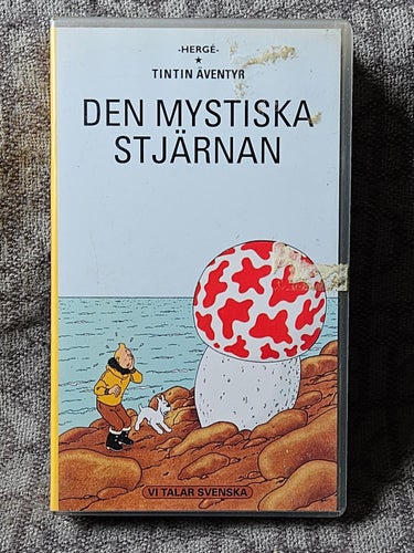 TINTIN : DEN MYSTISKA STJÄRNAN - SVENSK TAL - VHS .