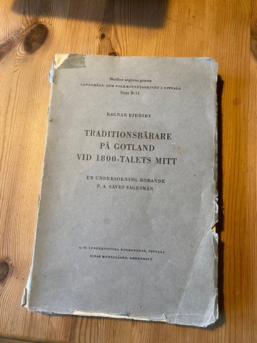 Traditionsbärare på Gotland vid 1800-talets mitt av Ragnar Bjersby, 1964