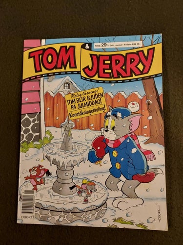 TOM&JERRY 1990 Konståkning 21x28 cm !