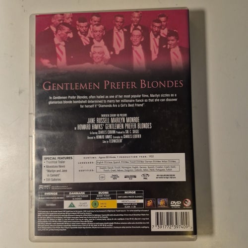 Gentlemen Prefer Blondes - Marilyn Monroe (DVD)*Svensk Text*