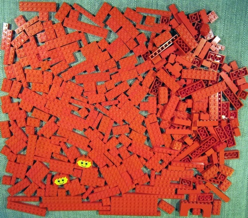 LEGO Röd Brick Bas Bygg Blandat Ca 800 Gram