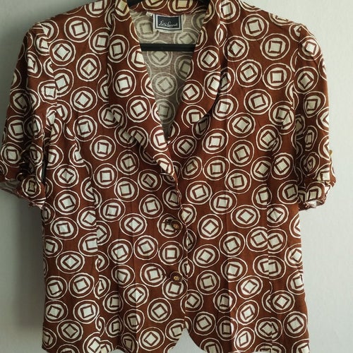 Luisa Spagnoli brun blus, storlek 46
