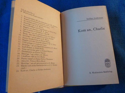KOM AN, CHARLIE, S. ANDERSSON, 1978, BÖCKER