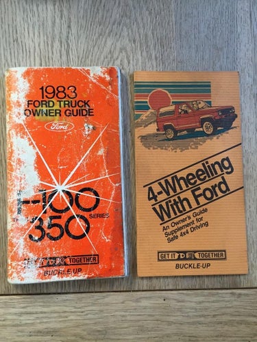 1983 Ford Truck Owner Guide F-100 thru 350 series