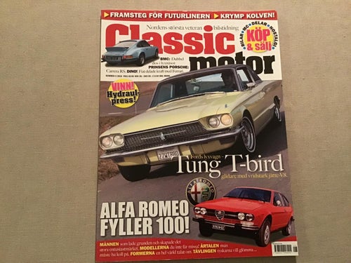 CLASSIC MOTOR NR 6 2010 ,BORGWARD P100,PRINS BERTIL PORSCHE,FORD THUNDERBIRD
