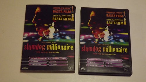 SLUMDOG MILLIONAIRE - vem vill bll miljonär - DVD - vinnare av 8 Oscar