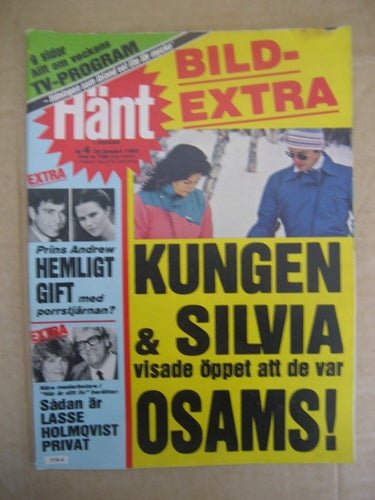 Hänt i Veckan Nr:4-1983 (Kungafamiljen, Lasse Holmqvist, Meg Westergren, Dolly