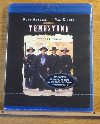 Tombstone Kurt Russell Bluray Ny & Inplastad!