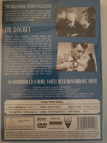 The Racket (1951) John Cromwell med Robert Mitchum, Lizabeth Scott, Robert Ryan
