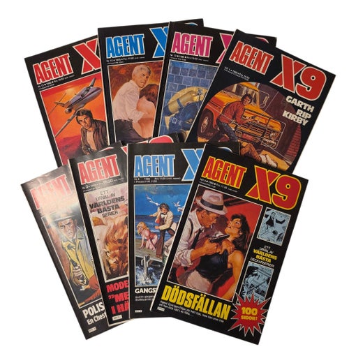 Agent X9 Serietidningar - 8 st 1985-1986